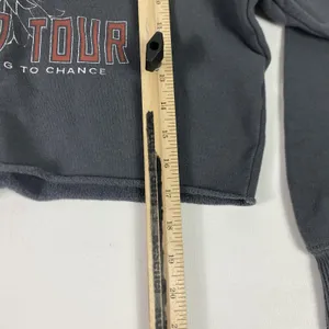 Hollister Hoodie Juniors XS Gray Mystic Soul World Tour‎ Cropped Fleece Pullover thumbnail 7