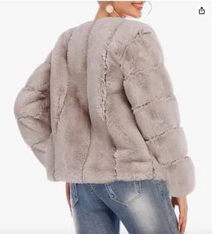 Fur Jacket Tan Size L thumbnail 2