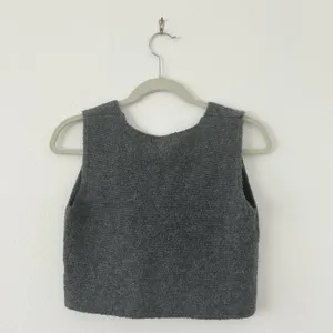 Aster Button Front Gray Sweater Vest Size M thumbnail 2