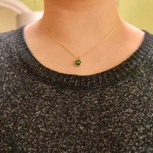 Emerald Gem Necklace Green thumbnail 4