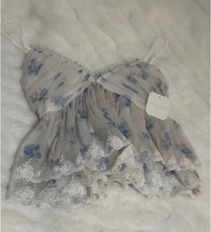 Altar'd State Babydoll Top Floral thumbnail 1