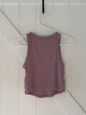 Cotton On Body Active Mauve Ribbed Curve Hem High Neck Tank Top thumbnail 2