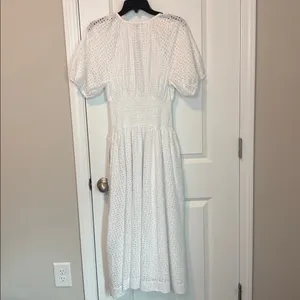J. CREW Provence Smocked-Waist Midi Dress in Eyelet XS thumbnail 9