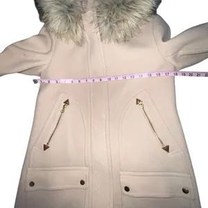 J. Crew Chateau Parka Italian Stadium Cloth Wool Coat Hooded Size 2T Tall‎ Beige thumbnail 8