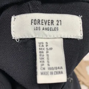Forever 21 Black Denim Overall Dress Sz Small thumbnail 8