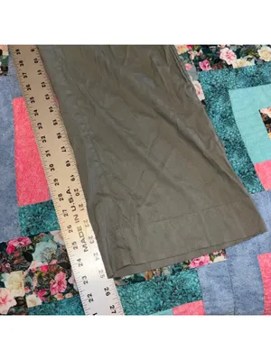 J.Jill $119 Woman S 55% Linen Spandex Blend Wearever Stretch olive cropped pants thumbnail 7