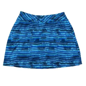 Title Nine Womens Blue Abstract Stripe Athletic Skort Size S Built In Shorts thumbnail 4