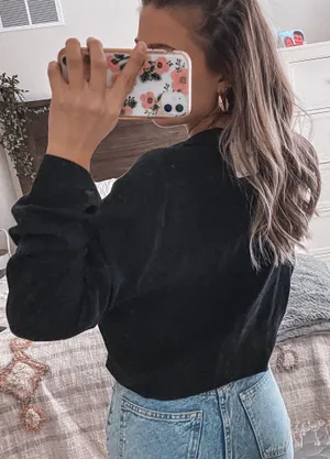 Free People Black Blouse Bodysuit thumbnail 2