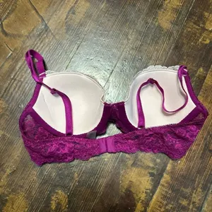 Victoria’s Secret pink lacy sexy Dream Angels lined Demi 34B bra thumbnail 2
