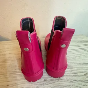 Barbour women Bright pink Rain Boots size 4 equivalent to size 6 women thumbnail 6