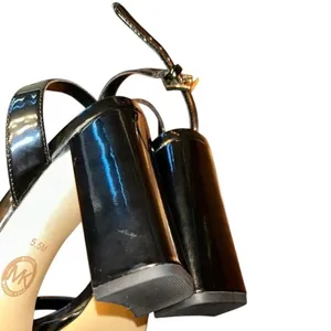 Michael Kors Black Patent Leather Strappy Block Heel Sandals (Size 5.5M) thumbnail 6