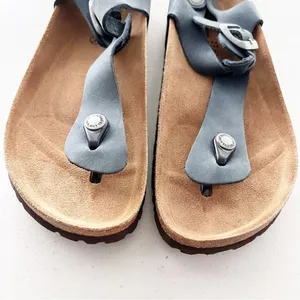 Grundland Thong Navy Leather Boho Minimalist Casual Everyday Sandals thumbnail 3