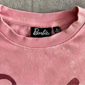 Barbie Pink Acid Wash Glitter Logo Crewneck Sweatshirt Womens Medium thumbnail 3