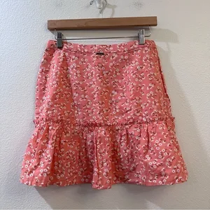 Billabong x Salty Blonde Upside Pink Floral Print Ruffle Linen Mini Skirt‎ thumbnail 8