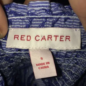 Red Carter smocked Rick rack off the shoulder S flowy ruffle blouse thumbnail 4