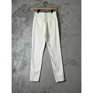 SLVRLAKE Beatnik High Rise Skinny Jeans White‎ Stretch Denim Minimalist Chic 25 thumbnail 3