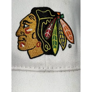 Chicago Blackhawks Hockey AT&T Kick 10 White Cotton Baseball Style Trucker Cap thumbnail 2