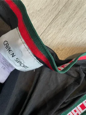 Caren Sport Black Open-Front Cardigan with Red & Green Trim thumbnail 2
