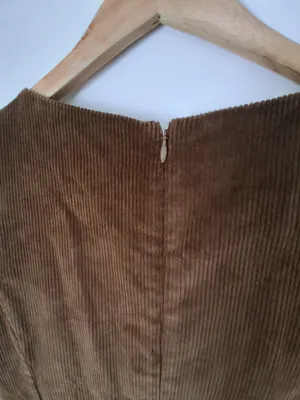 Camila Coelho Brown Courdroy Sleeveless Mini Dress 8 thumbnail 6