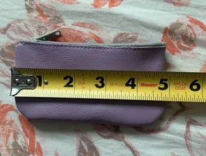 Small leather pouch jewelry bag lipstick lipgloss bag pouch lilac purple coin thumbnail 4