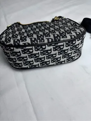 ZAR & RUILR Monogram Shoulder Bag With Crossbody Strap NWT Canvas Black White thumbnail 7