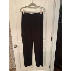 Women's Black Wide-Leg Jumpsuit Pants - Classic Black thumbnail 6