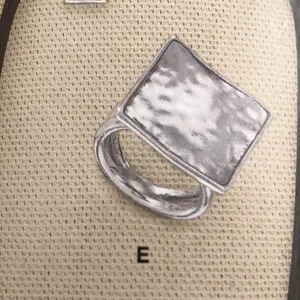 Silpada Square Hammered Sterling Silver Ring 7.5 thumbnail 8