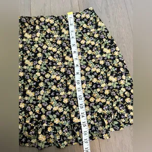 SO Good For Life Floral Mini Skirt Black Purple Green Yellow Medium thumbnail 5