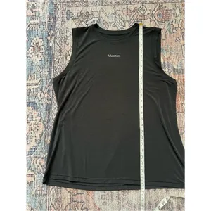 Lululemon Jersey Training Muscle Tank Top Wordmark Size 14 Black Sleeveless thumbnail 10