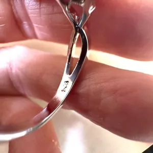 Silver tone rhinestone ring thumbnail 8
