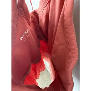 Old Navy Ribbed Crisscross Halter Tank Top Amber Glow Coral Medium thumbnail 3