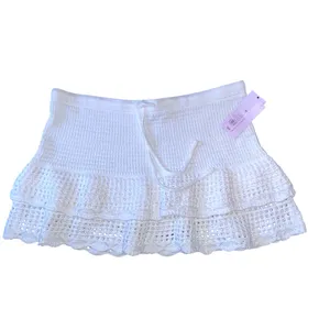 Wild Fable Crochet White mini skirt NEW thumbnail 2