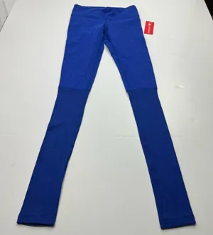 PURE BARRE Splits59 Womens Size‎ XS Leggings Blue Lycra Stretch Ribbed Leg NEW thumbnail 1