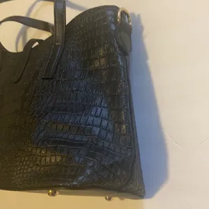 Crocodile embossed Bag set Black thumbnail 7
