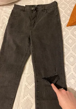 Black High Waisted Skinny Jeans thumbnail 2