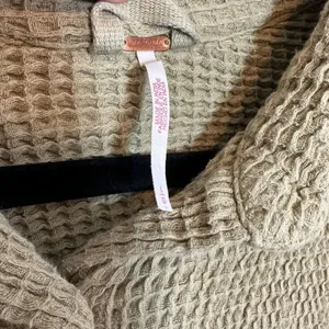 Free People | 100% Cotton Serious Chiller‎ Waffle Button Down in Curly Willow thumbnail 5