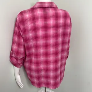 Pendleton | Pink Plaid Long Sleeve Button Up Shirt thumbnail 6