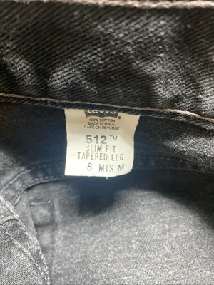 Vintage Levis Jeans 512 Slim Fit Tapered Leg Made USA Womens 8M Black thumbnail 8