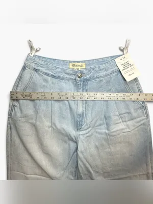 Madewell Curvy Harlow Wide-Leg Trouser Jeans W26 Light Wash NWT thumbnail 9