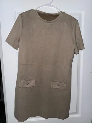 ZARA Faux Suede Dress thumbnail 2