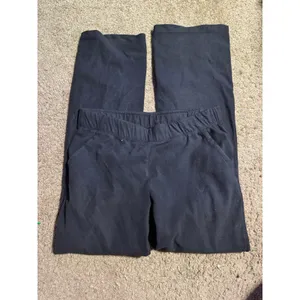 Columbia Womens Black Fleece Pants Elastic Waist‎ Straight Leg Lounge Hiking M thumbnail 2