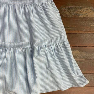Southern Tide Evelyn Seersucker Tiered Blue & White Cotton Dress - Sz XS 💚🎀 thumbnail 10