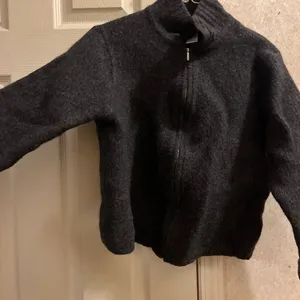 Wool Cropped Coat Gray Size L thumbnail 3