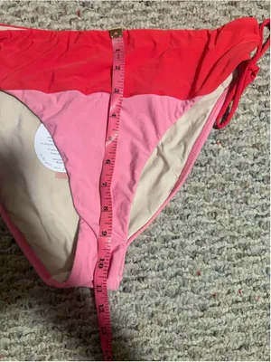NWT Pilyq PQ Aura Shirred High Waisted Colorblock Bikini Bottoms- Size Medium thumbnail 8