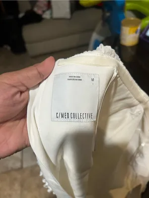 C/MEO Collective White Strapless Ruched Midi Dress thumbnail 9