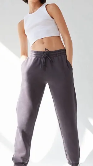 Aritzia Tna Cozy AF Fleece Joggers in Charcoal thumbnail 1