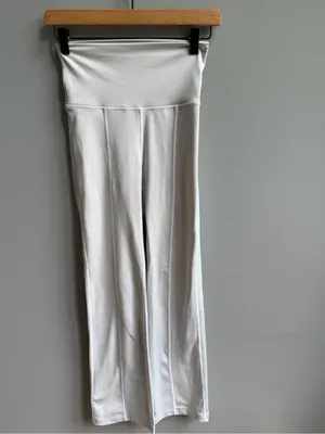 Frankie’s Bikinis Active Zippy High Waist Flare Legging Icy Grey Size Small NWOT thumbnail 4
