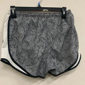 Nike running shorts geometric pattern embroidered swoosh size small #751 thumbnail 4