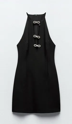 Jewel Bow Mini Dress thumbnail 4