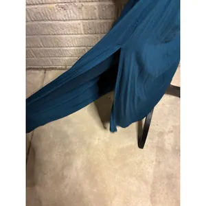 SMALLSHOW Teal Ruched Midi Dress Side Slit‎ Tank Sleeveless Women's Size L thumbnail 3